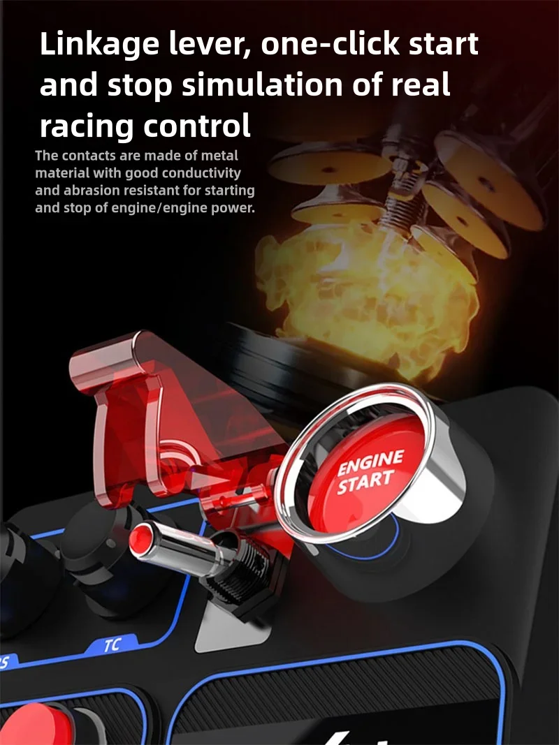 Nuevo Simulador de carreras PXN CB1, caja de Control Central, botón multifuncional RGB para simulador de camión EURO, accesorios de juego de carreras - imagen 3