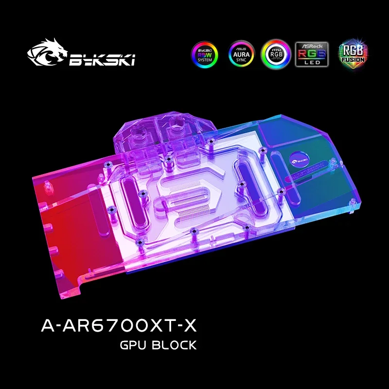 Bykski A-AR6700XT-X bloque de agua GPU para tarjeta ASRock Radeon RX 6700 Challenger Pro/radiador de refrigeración de cobre RGB AURA - imagen 5