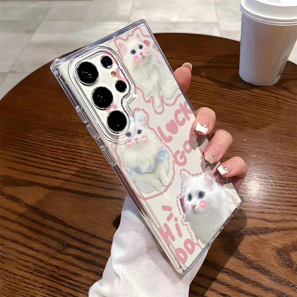 Funda de teléfono de gato para Samsung A56 5G Galaxy A55 A36 A26 A16 A15 A34 A35 A33 A53 A54 A25 A06 A05s A05 A14 A13 Funda suave de TPU - imagen 3