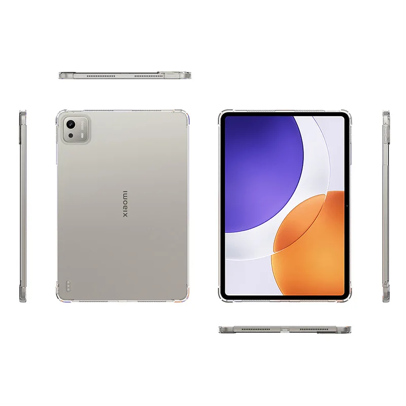 Airbags de TPU suave para Xiaomi Pad 7S Pro, funda transparente de 12,5 pulgadas 2025, funda trasera de silicona para tableta - imagen 3
