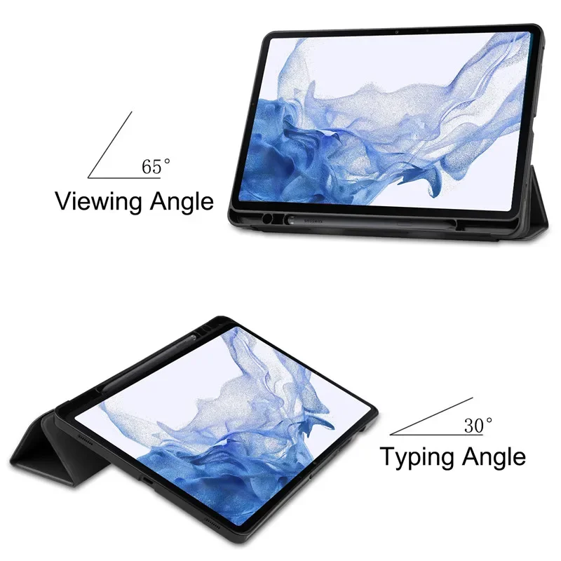 Funda con Portalápices para Samsung Galaxy Tab S9 FE S9 FE +, Funda inteligente para Samsung Galaxy Tab S6 Lite S7 FE S8 A9 Plus - imagen 4
