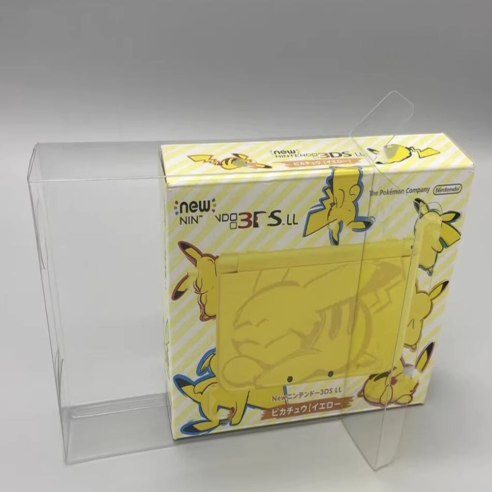 Protector de caja transparente para Nintendo 3DS LL/NEW3DSXL/Pikachu, caja de almacenamiento, estuche de exhibición transparente