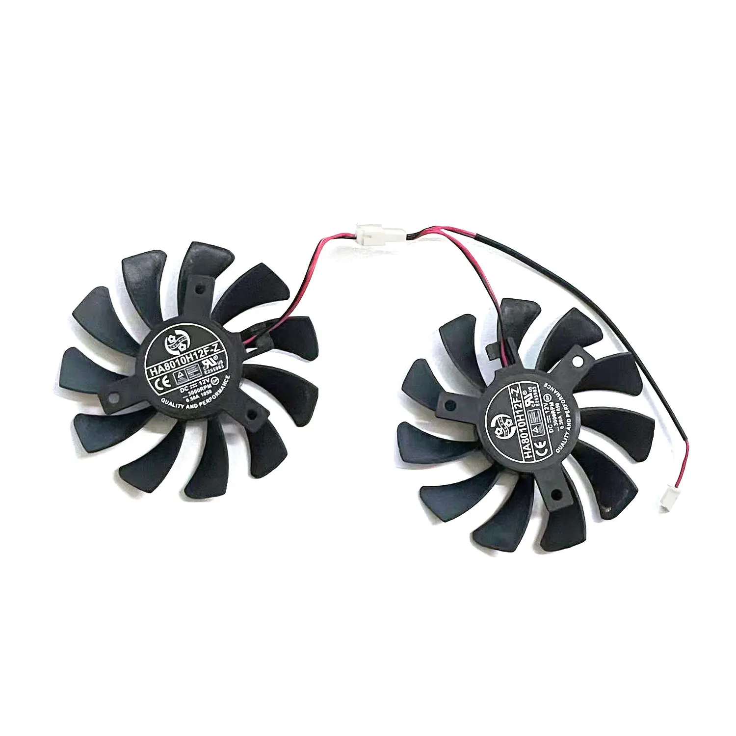 UKGF 75MM HA8010H12CF-Z GTX1650 ventilador VGA para MSI GeForce GTX 1650 SUPER VENTUS XS ventilador de refrigeración de tarjeta gráfica 2 pines 12V 0.5A - imagen 3