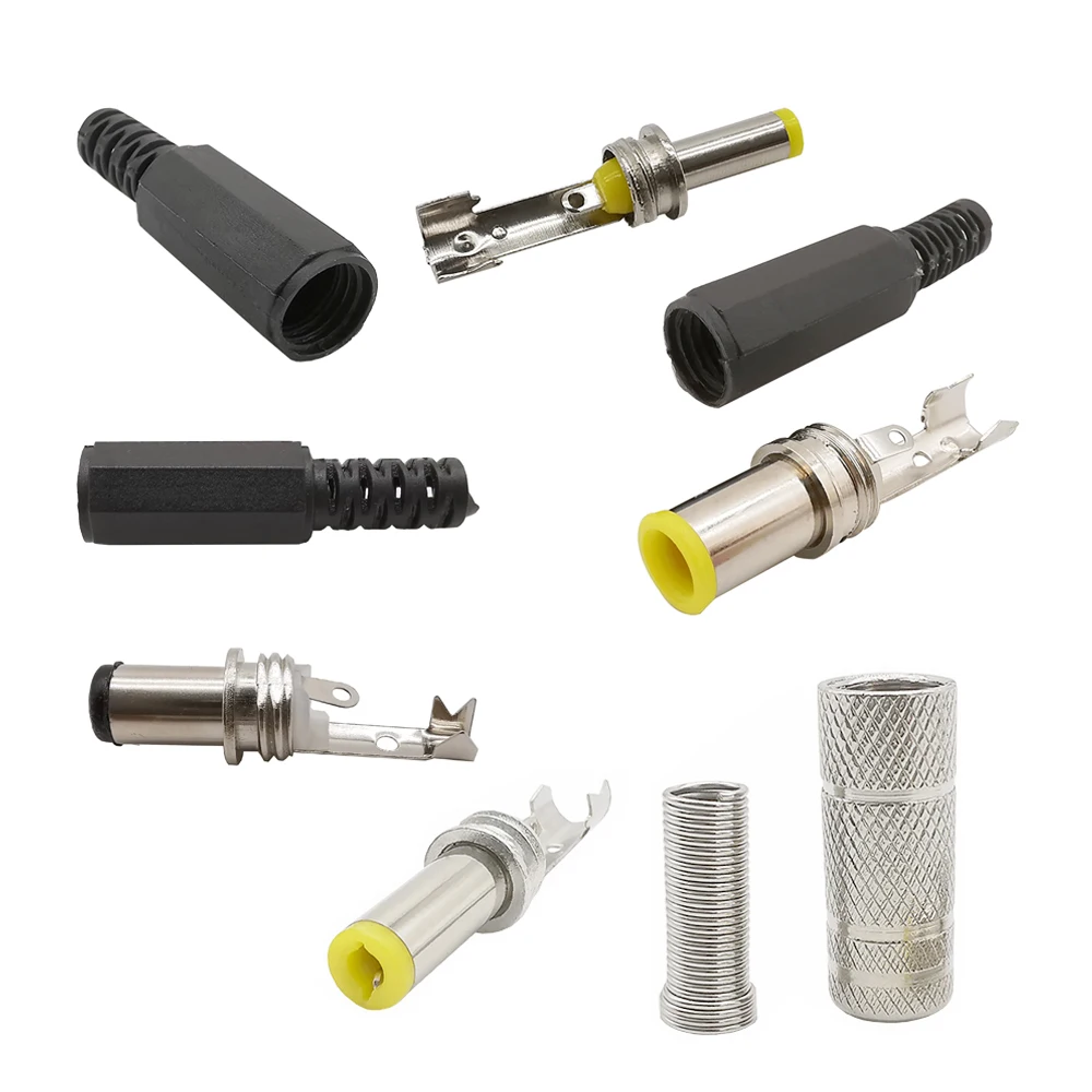 Enchufe de alimentación de CC, conector de cable de soldadura, 4,0/4,8*1,7mm, 3,5*1,3mm, 6,5*4,4mm, 5,5*2,1/2,5mm, adaptador de montaje, 10 unidades por lote - imagen 2