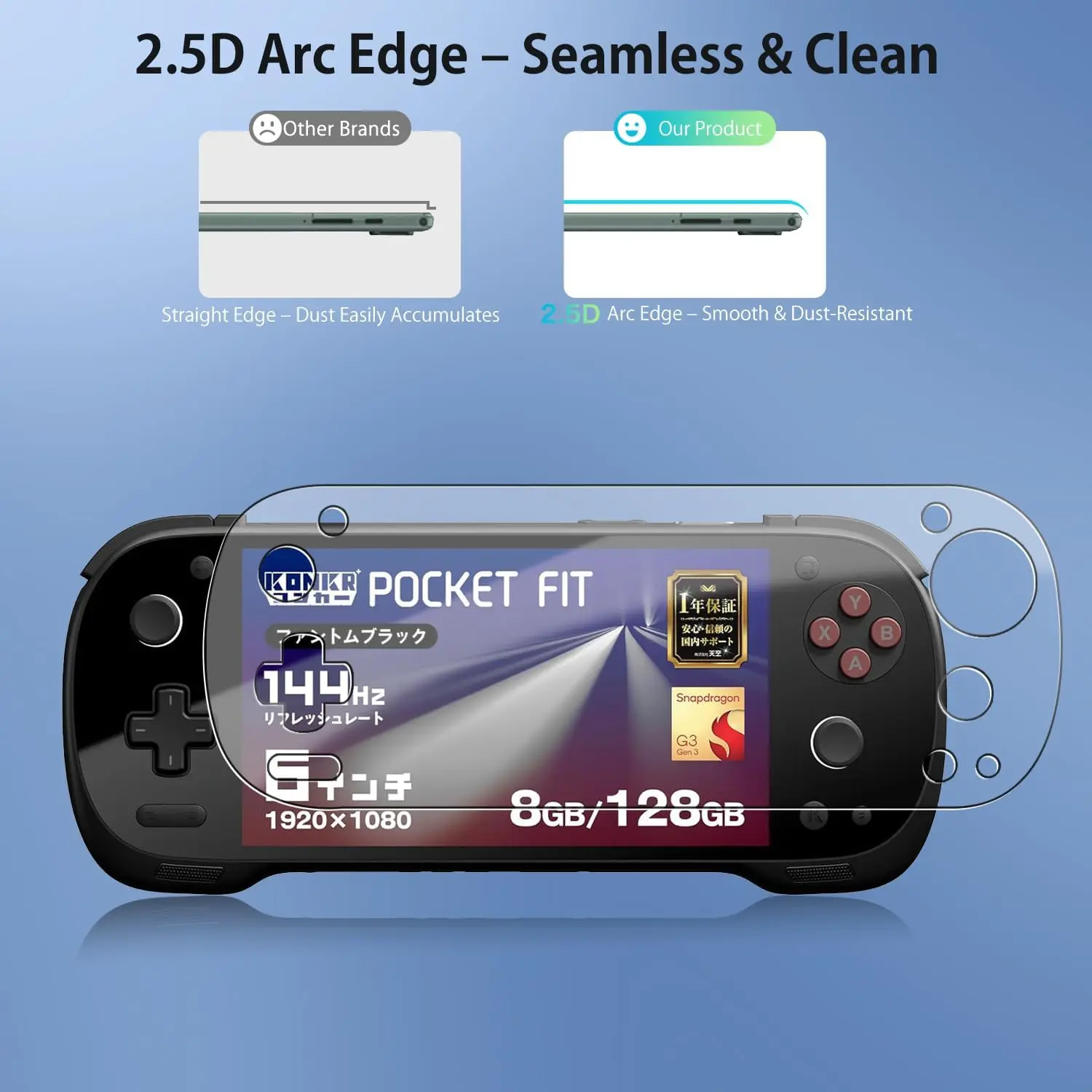 Protector de pantalla de TPU suave para AYANEO KONKR Pocket FIT Gaming Pantalla portátil HD Protector de película suave (sin vidrio templado) - imagen 4