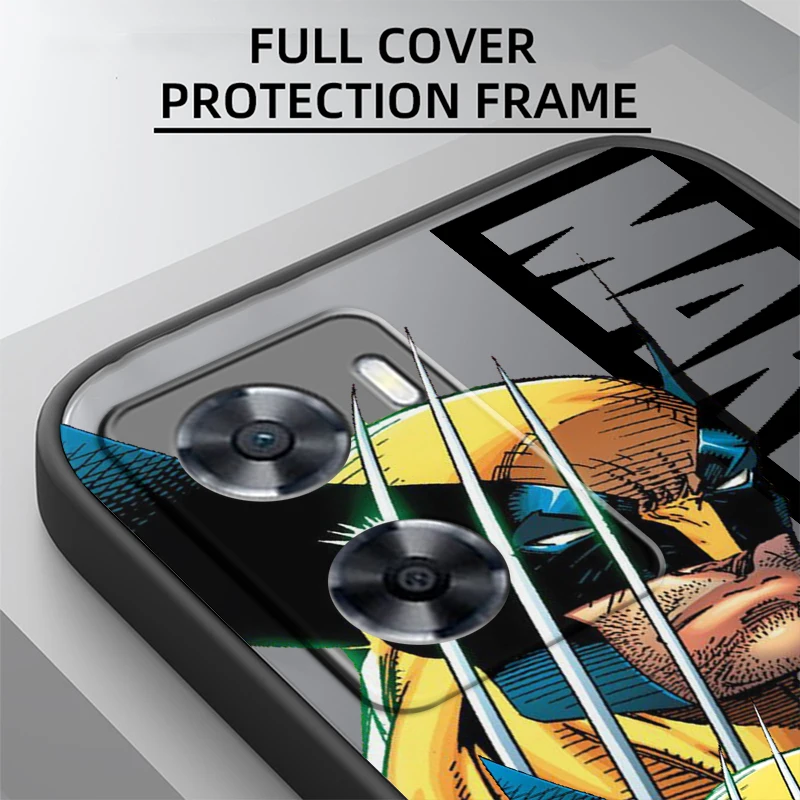 Deadpool Lobezno translúcido esmerilado, arte Popular, OPPO X5 X3 A54S A5 A94 A16 A53S A57 A74 A72 A96 A98 A78 5G, parte trasera - imagen 4