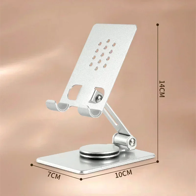 Soporte de escritorio plegable de aleación de aluminio para soporte de teléfono móvil y tableta, soporte de escritorio de metal universal - imagen 4