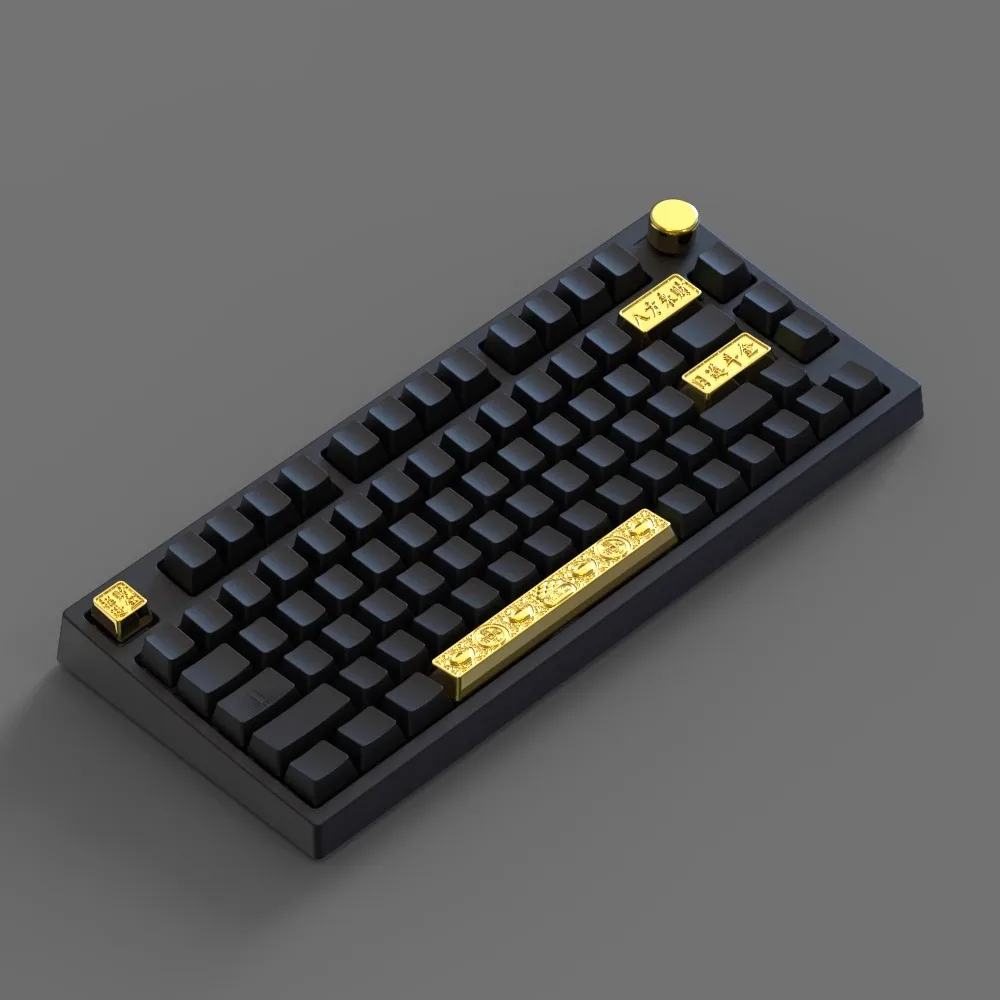 Tapa de tecla de barra espaciadora de Metal, cornucopia personalizada, punto 6.25U, teclas artesanales de cereza, teclas doradas originales, regalo para teclado mecánico - imagen 3