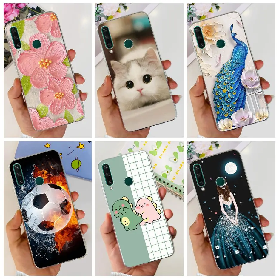 Funda de silicona transparente para teléfono Huawei Y6p Y7p 2020, carcasa pintada con estilo, funda trasera suave para Huawei Y5p Y6p Y7p