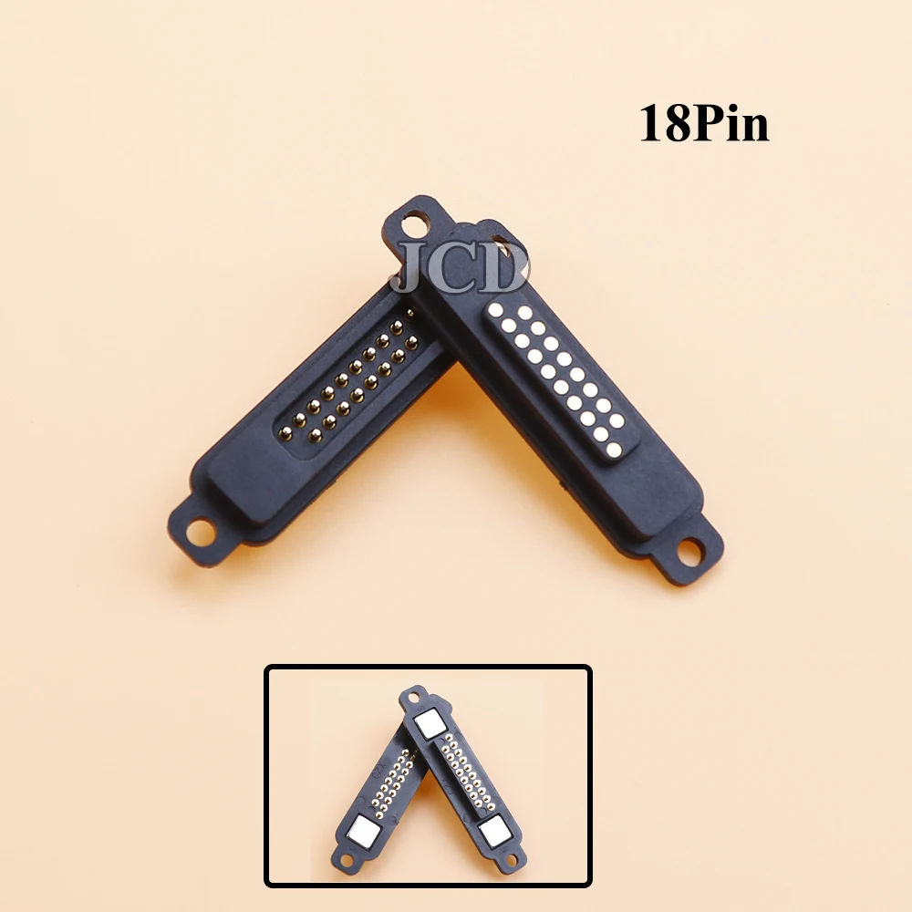 Conector magnético cuadrado con orificios de tornillo, toma de corriente CC con resorte de PogoPin macho y hembra, 13, 14, 15, 16, 17, 18 y 19/20 Pines, 1 par - imagen 4