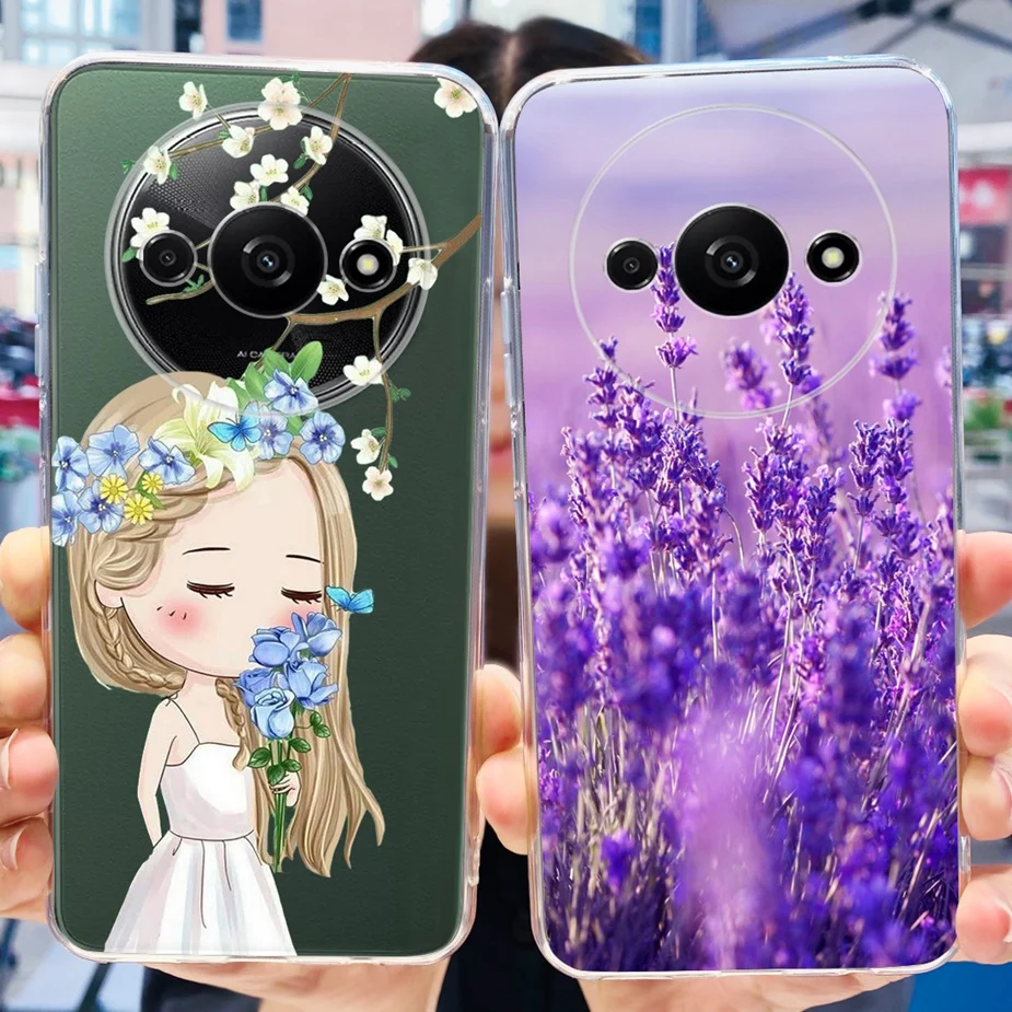 Para Xiaomi Redmi A3 funda de lujo pintada funda de teléfono de TPU suave de silicona transparente de 6,71 pulgadas para Xiaomi Redmi A3 RedmiA3 parachoques - imagen 2
