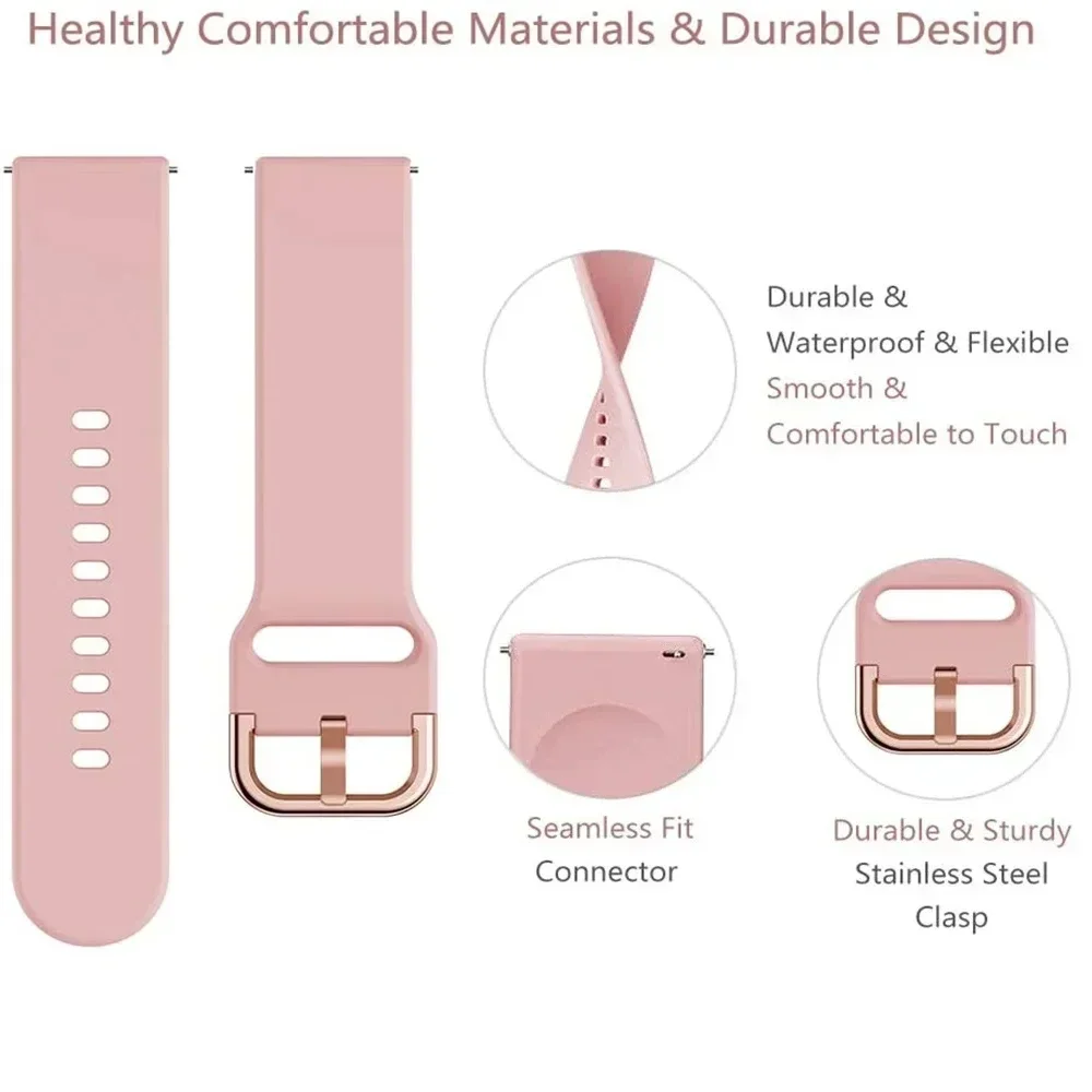 Correa de silicona de 22mm y 20mm para HUAWEI WATCH GT 5 GT4 Pro, Reloj de pulsera de 46mm 5 4/GT 3 2 42mm HONOR Magic Watch 4 GS 3 Band Correa - imagen 5