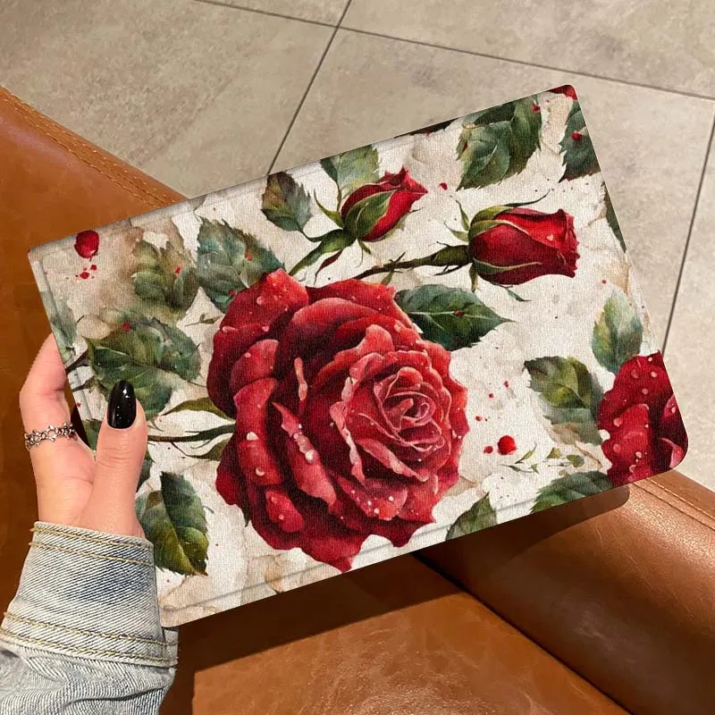 Vintage periódico Rosa arte para Lenovo Pad Tab Legion Xiaoxin Y900 Y700 K10 M10 P11 3. a generación Pro GT Plus funda para tableta - imagen 3