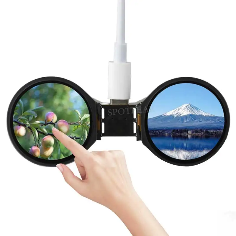 ESP32-S3 AI desarrollo ocular electrónico Doard DualEye TouchEye para Xiaozhi pantalla LCD de 1,28 pulgadas pantalla redonda N16R8 Robot de muñeca de juguete - imagen 3