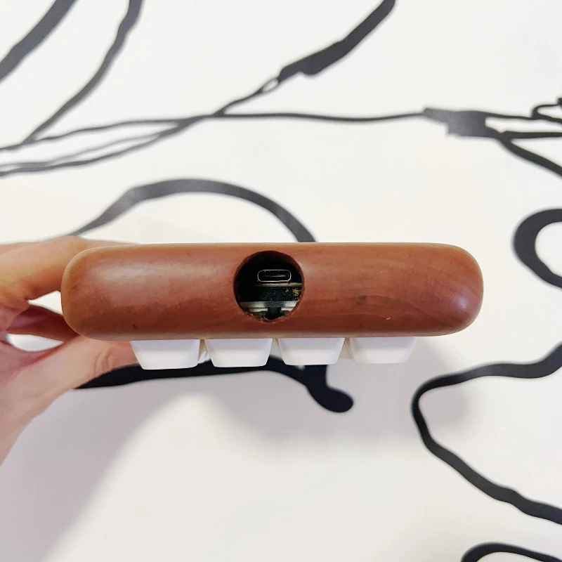 Kit de teclado personalizado Lucky Boy, Kit de madera de cerezo, almohadilla Digital de 17 teclas, teclado mecánico intercambiable en caliente con cable/Bluetooth - imagen 5