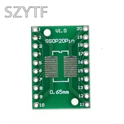 Placa adaptadora para bolsa SOP20 SSOP20 TSSOP20 SMD turn DIP 0,65/1,27mm, 20 unids/lote