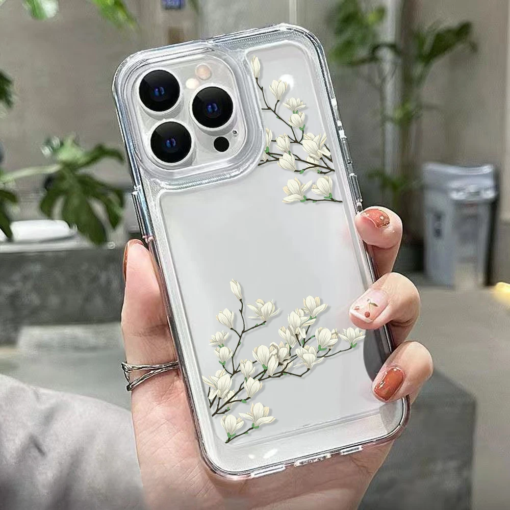 Funda de silicona con flores para Xiaomi Poco X3 Pro X5 F5 12 11 Lite 5G Ne 11T 12T Redmi Note 11 10 9 8 9s 10s Fundas transparentes - imagen 4