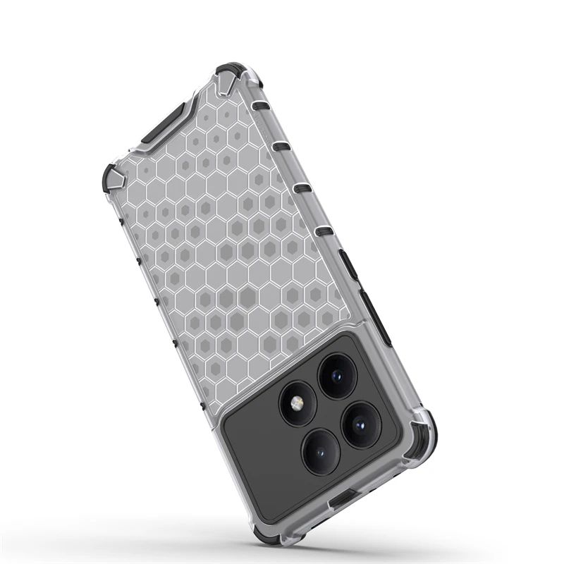 Nido de abeja a prueba de golpes para Xiaomi POCO X6 Pro funda armadura Capa POCO X6 Pro funda protectora translúcida Xiaomi POCO X6 Pro - imagen 3