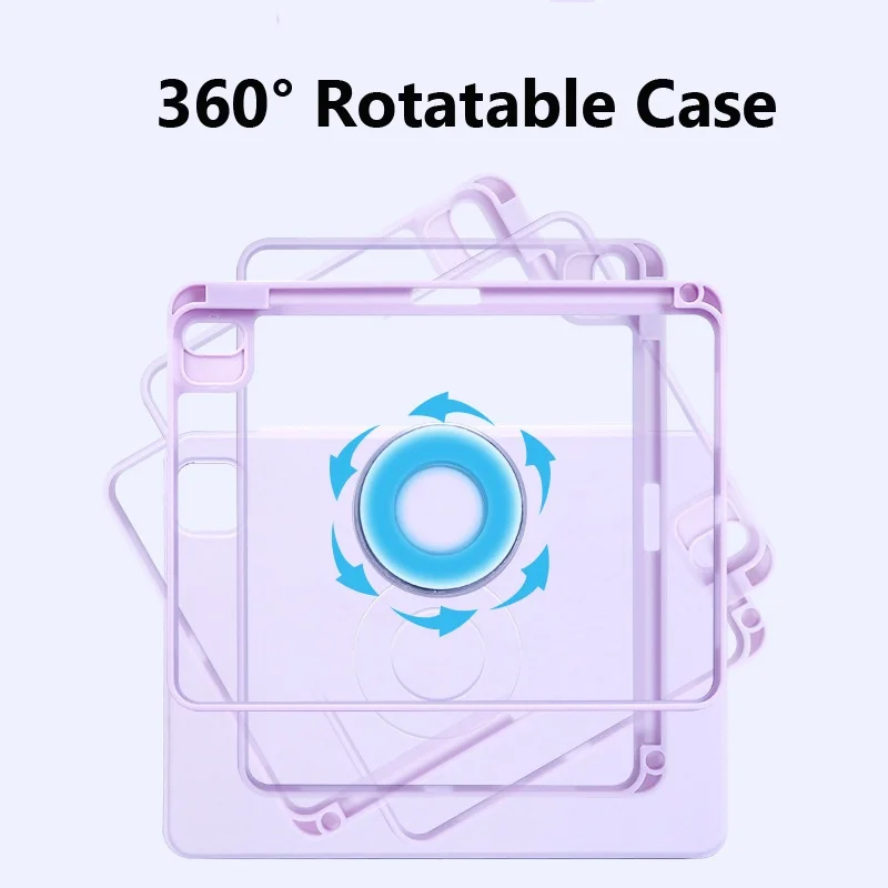 Funda con rotación de 360 grados para Xiaomi Pad 7 2024 11,2 7 Pro 11,2 pulgadas MiPad 5 Pro 5 11 pulgadas 6Pro funda transparente desmontable para tableta - imagen 2
