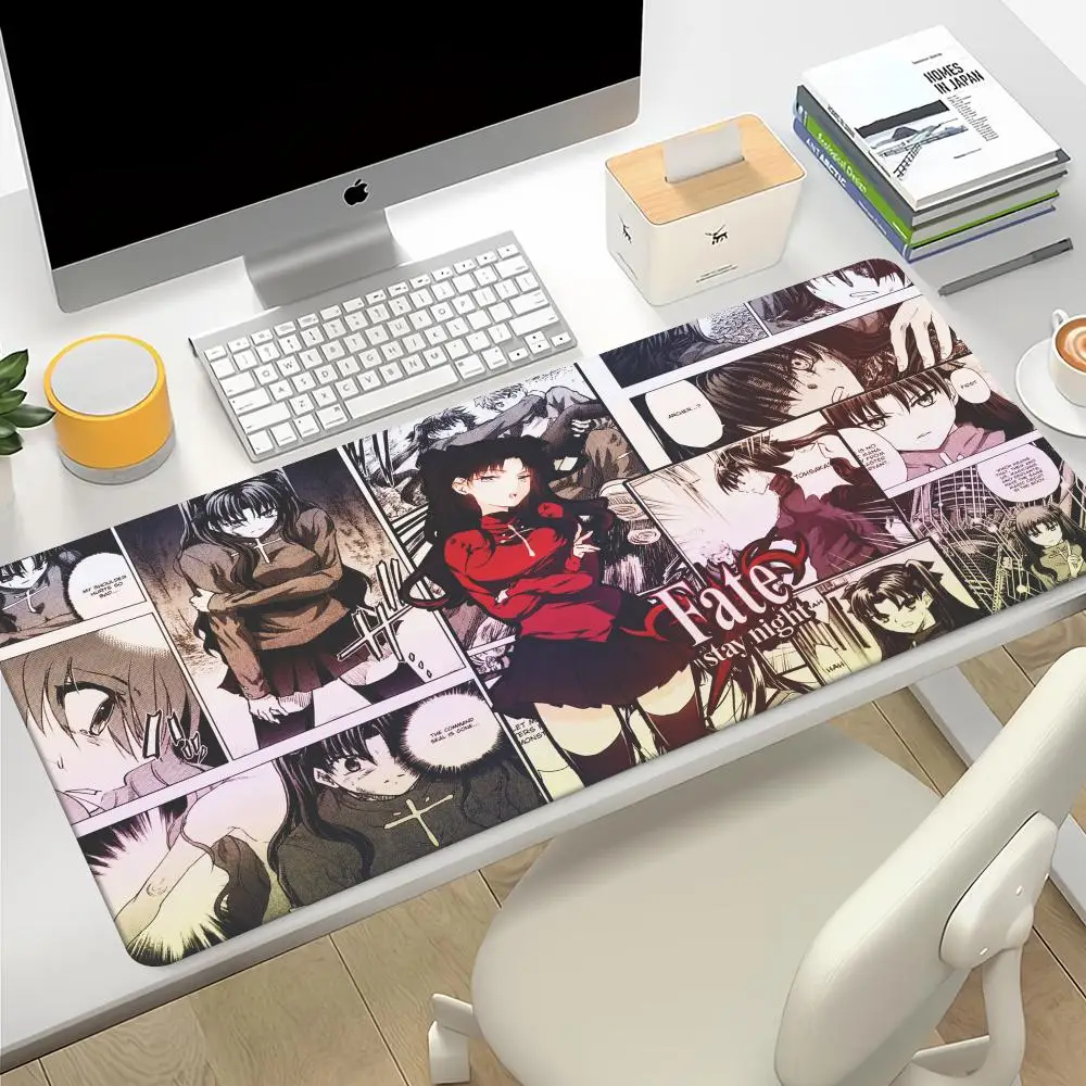 Alfombrilla de ratón grande de Anime Girl, tapete grueso para teclado de ordenador, mesa de escritorio - imagen 2