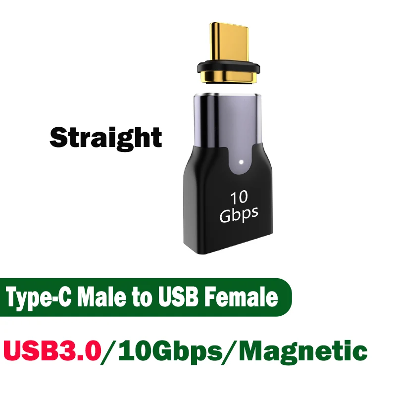 Adaptador magnético USB tipo C OTG de 100W, convertidor de carga rápida Thunderbolt de 40Gbps, concentrador de controlador USB 3,0 Fash para Macbook, teléfono, Ipad - imagen 2