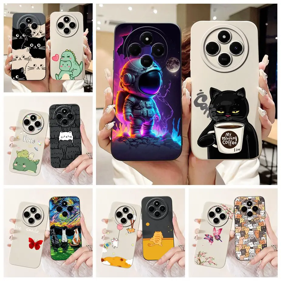 Para Xiaomi Poco C75 funda bonita de dibujos animados a la moda a prueba de golpes suave TPU funda de teléfono para Xiaomi Poco C75 PocoC75 cubierta trasera parachoques