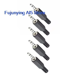Conectores de Audio mono de 4 polos, 2/5/10 Uds., 3,5mm, enchufe Jack, adaptador macho para auriculares, enchufe macho, terminales de cable C5
