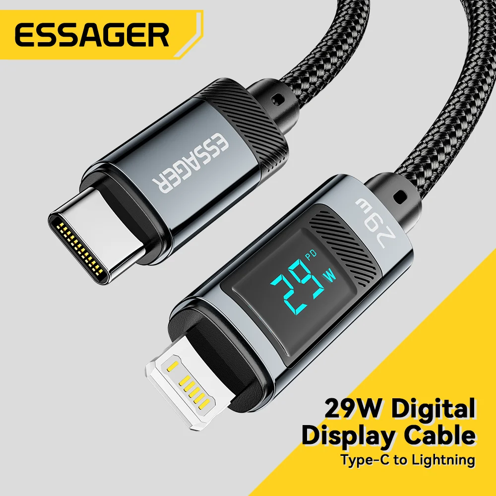 Essager Cable USB-C Carga Rápida PD para iPhone