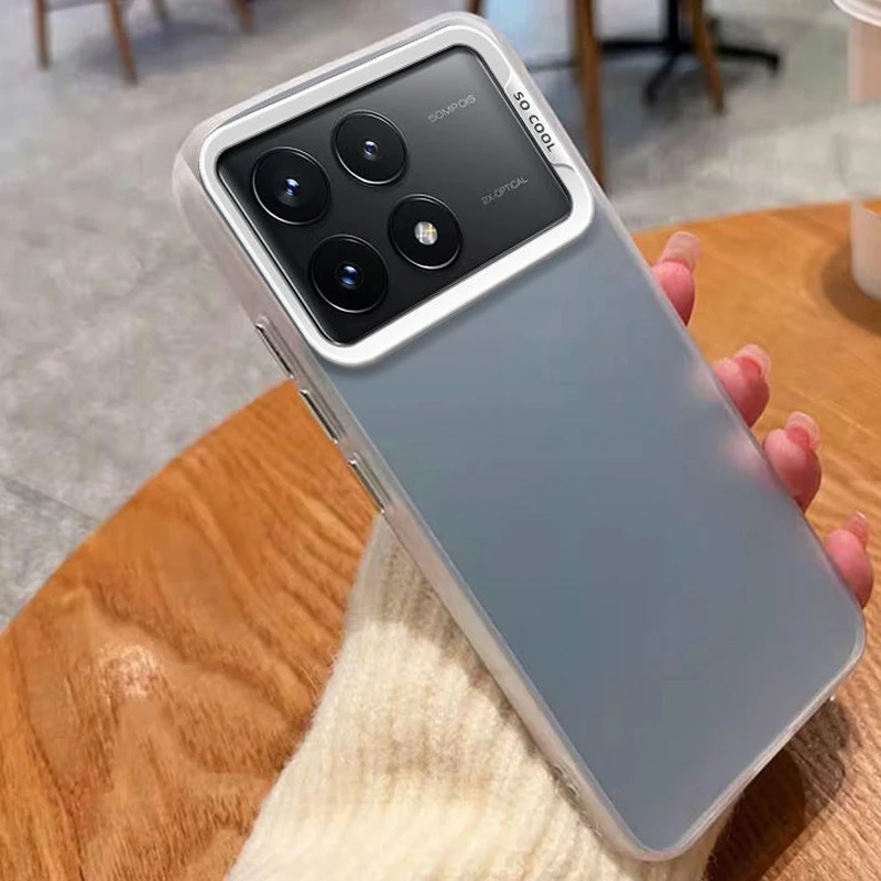 Para Poco F6 X6 Pro funda de teléfono Xiaomi POCO F6Pro funda Redmi K70e K70 Pro funda mate de piel Aurora metálica de lujo - imagen 3