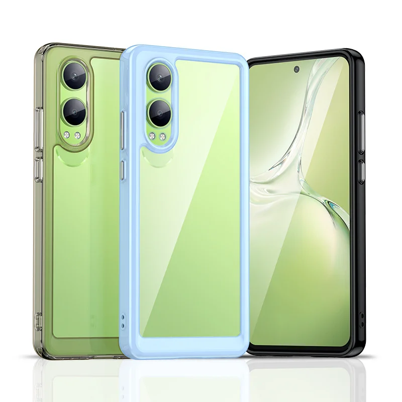 Funda transparente colorida de TPU para OnePlus Nord CE 4 Lite 5G, funda protectora transparente, Coque Capa