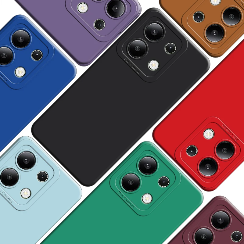 Para Poco M6 Pro 4G funda para Xiaomi Poco M6 Pro 4G cubierta de silicona líquida cubierta completa lente de cámara protección a prueba de golpes parachoques