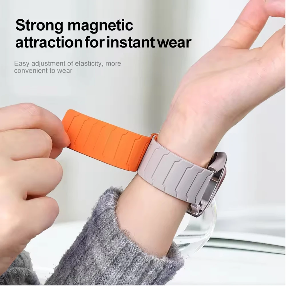 Para Amazfit Bip 6 5 Bip6 correa de reloj inteligente banda de bucle magnético de silicona para Amazfit Active 2/BALANCE/GTS/GTR 2 3 4 pulsera - imagen 5