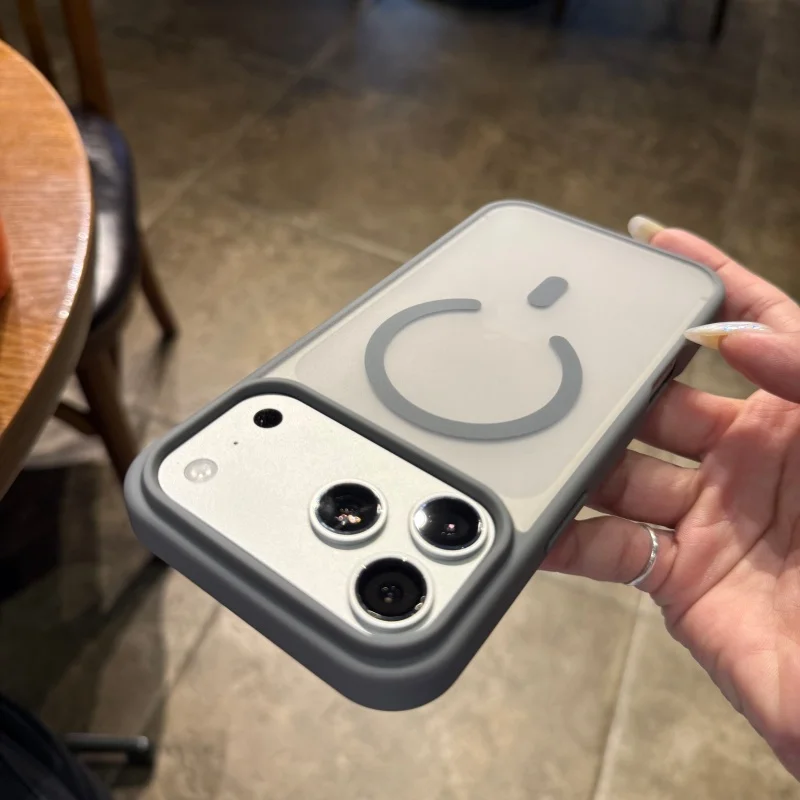 Armadura suave mate oficial para funda Magsafe para iPhone 17 Air 16 15 14 13 Pro Max Plus cubierta de parachoques de carga inalámbrica magnética - imagen 2