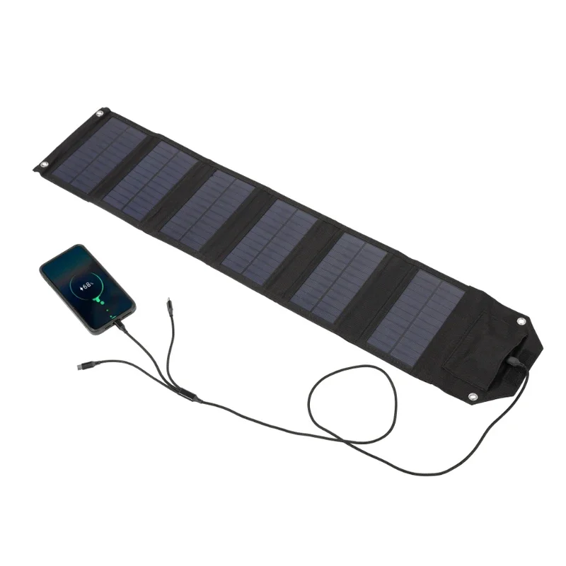 Panel Solar plegable de 100W, 80W, 60W, 5V, USB, bolsa plegable portátil, cargador de batería para teléfono, Camping al aire libre, Banco de energía impermeable - imagen 3