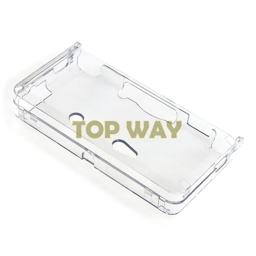 1 Uds. Funda protectora dura de cristal transparente de plástico transparente para 3DS