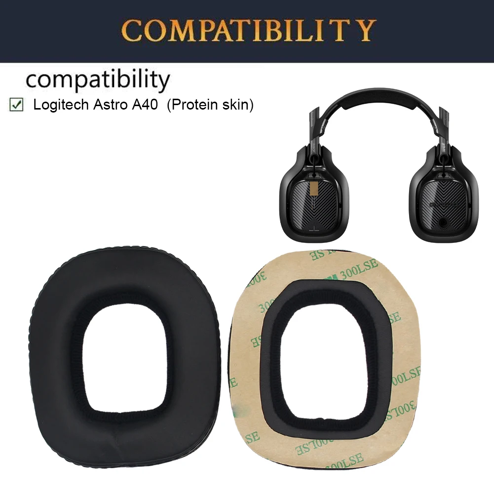 Almohadillas de repuesto para auriculares Logitech Astro A40, fundas para auriculares, 1 par - imagen 5