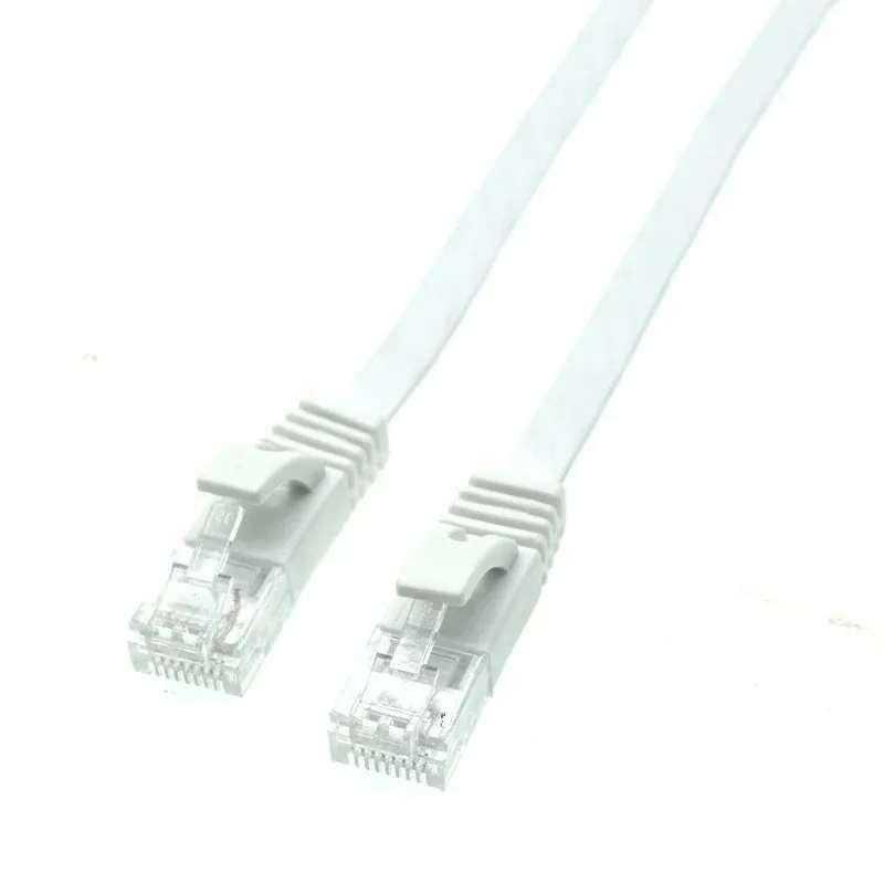 0,2 m 0,5 1m 2M 3m 5m 10m 15m 20m 30m cable CAT6 plano UTP de red Ethernet RJ45 parche LAN negro blanco - imagen 4