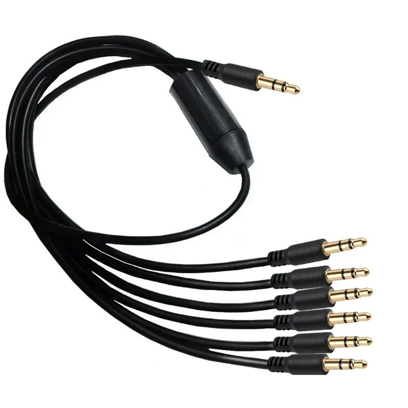 Cable de Audio con conector para auriculares, divisor de 3,5mm, Cable de 3,5mm, 1 macho a 2/3/4/5/6 macho, adaptador divisor de Cable auxiliar para auriculares de ordenador - imagen 5