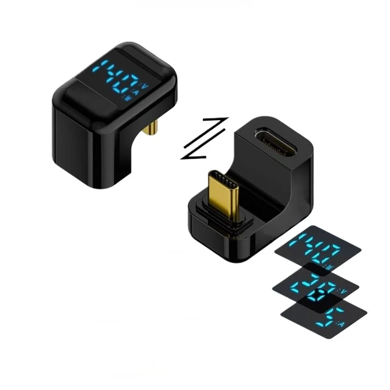 Adaptador OTG USB tipo C con pantalla Digital de 140W, 40Gbps, 8K @ 60Hz, convertidor de carga rápida de USB-C Vedio para Notebook, Macbook, teléfono y tableta