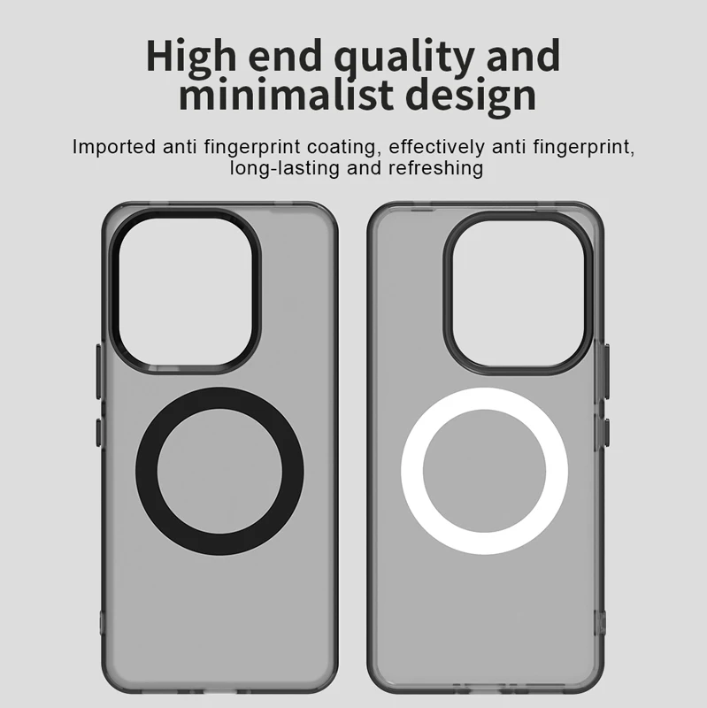 Para VIVO V60 funda para Magsafe carga inalámbrica magnética PC dura translúcida + cubierta de borde de TPU para VIVO V 60 carcasa de parachoques de caramelo - imagen 2