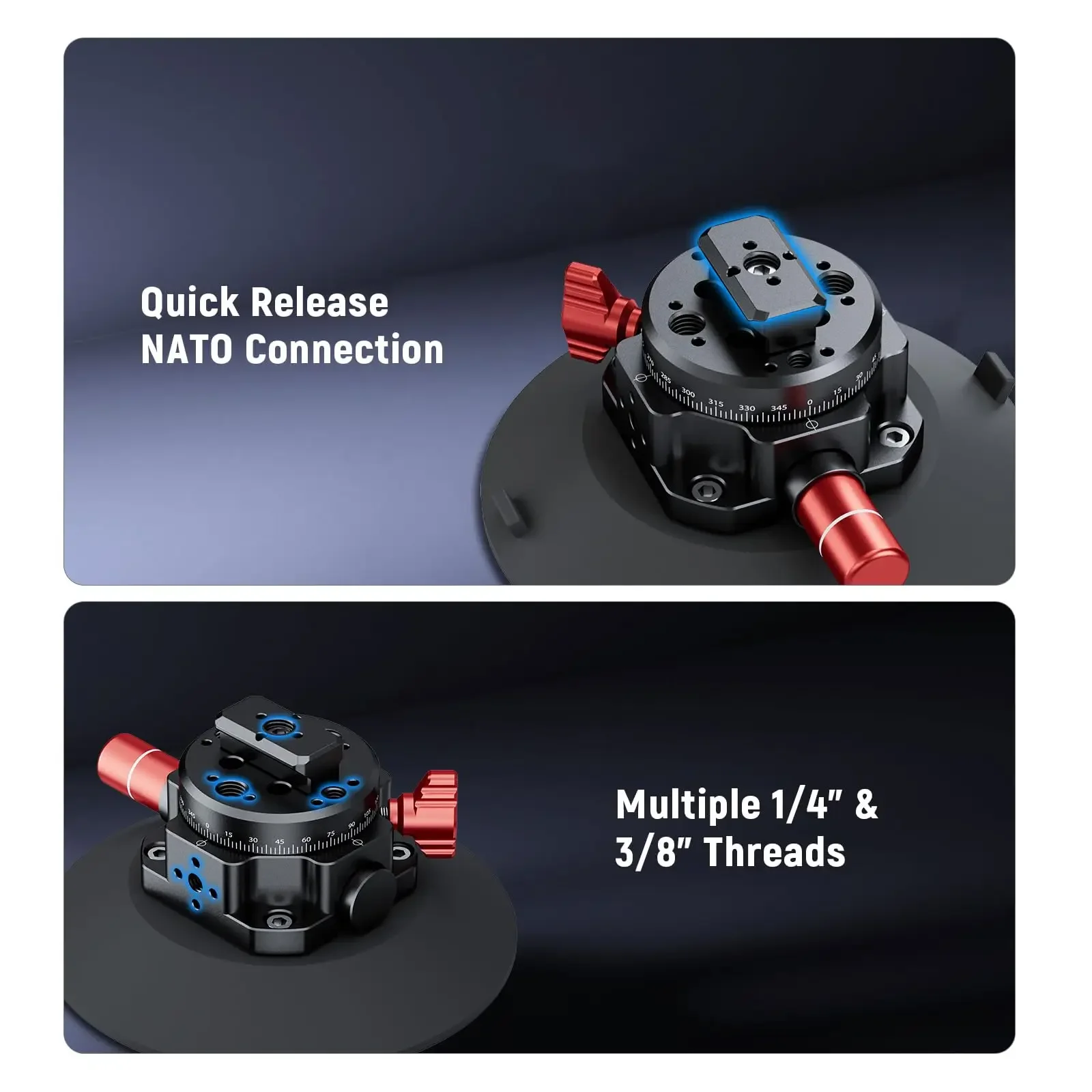 Neewer-brazo de brazo hidráulico con ventosa para coche, con montaje al vacío, riel NATO de liberación rápida, Base panorámica 360 para cámara de acción - imagen 5