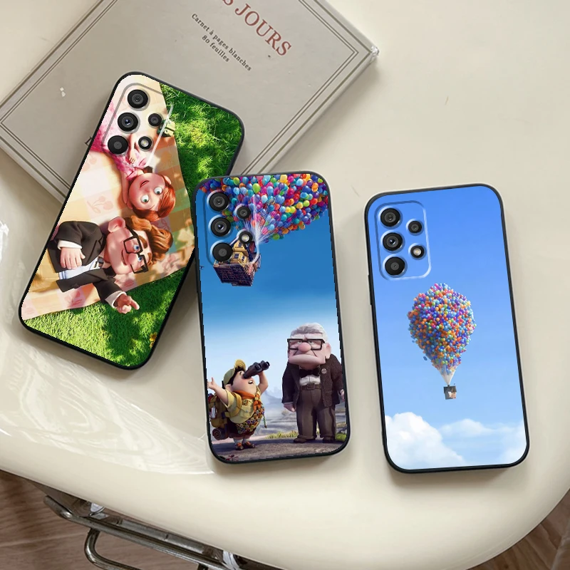 Disney Dream Travel Movie Up para Samsung, A53, A52, A33, A32, A51, A71, A21S, A13, A73, A55, A22, A23, A35, A72, A54, A12, 5G, Funda negra - imagen 4