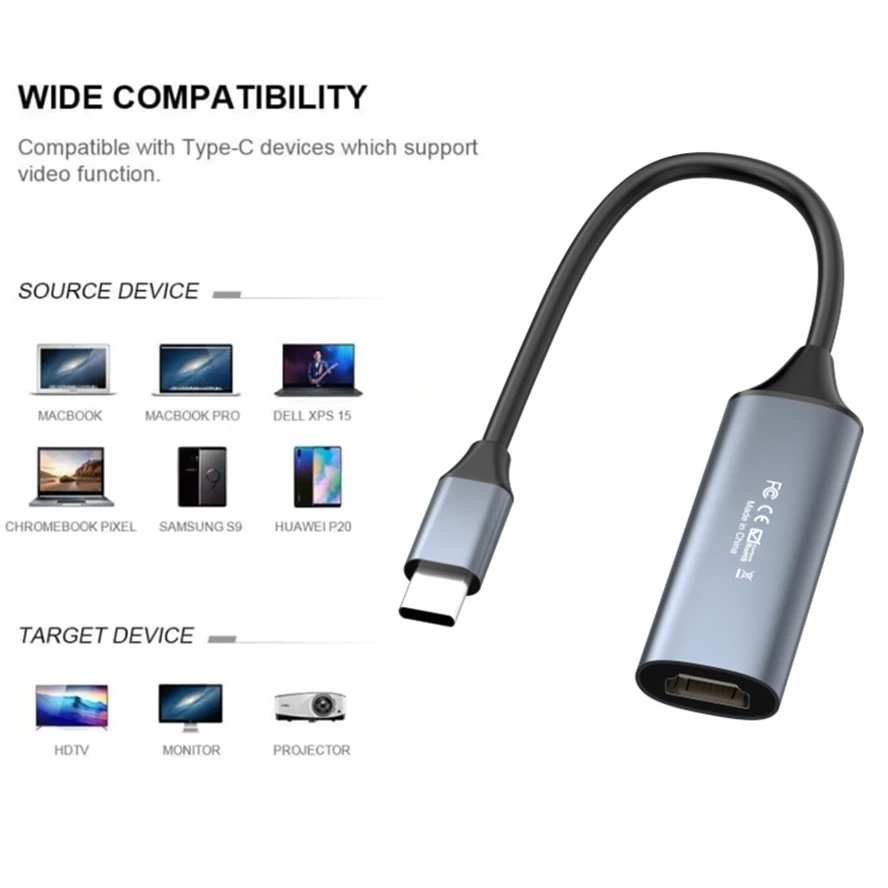 Cable USB 3,0 tipo C a HDMI, Adaptador 4K, compatible con iPhone, PC, portátil, Xiaomi, MacBook Pro Air, iPad - imagen 2