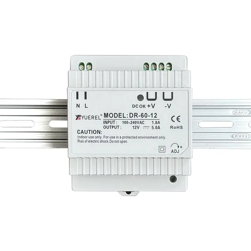 Fuente de alimentación conmutada serie DR 15W 60W 100W 5V12V15V24V Transformador de montaje en carril DIN - imagen 5