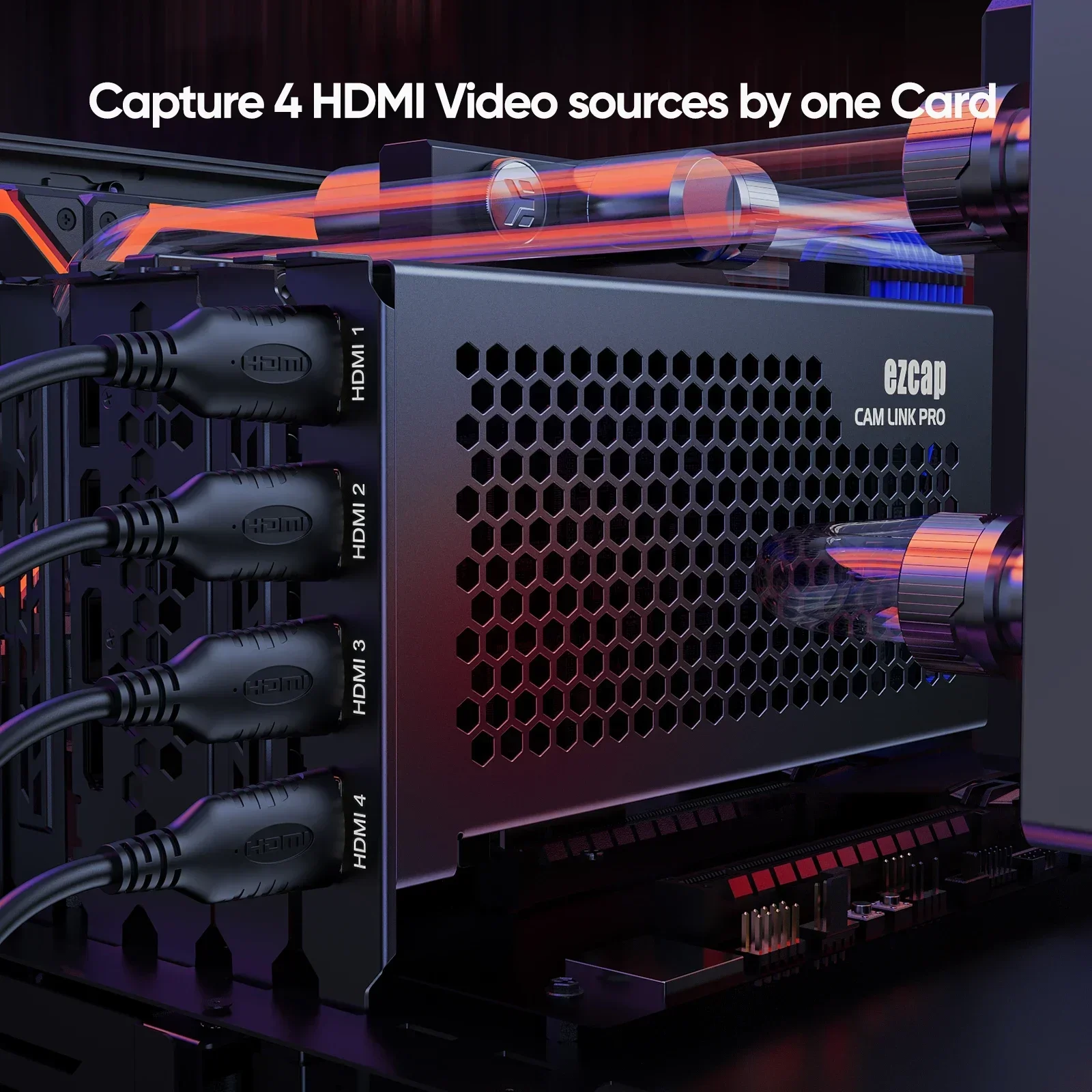 Ezcap335 4 puertos HDMI PCIE tarjeta de captura de vídeo grabber de juego para cámara múltiple transmisión en vivo videocámara DSLR Cámara de acción portátil PC - imagen 2