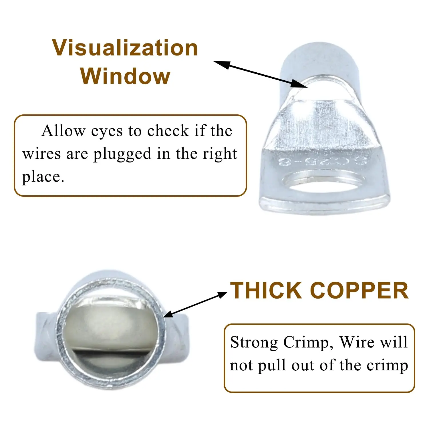 Kit de terminales de alambre de cobre estañado de 60 piezas, conectores de terminales de batería, extremos de cables, terminales de anillo utilizados en cables AWG10 8 6 4 - imagen 5