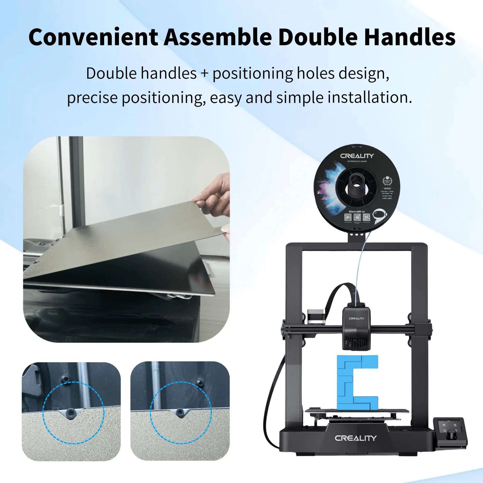 Para Creality K1 K1C placa de construcción cama Creality k1 placa de construcción de doble cara PEO PEY PEI hoja 235x235mm Ender 3 S1 Ender 3 V3 Se - imagen 5