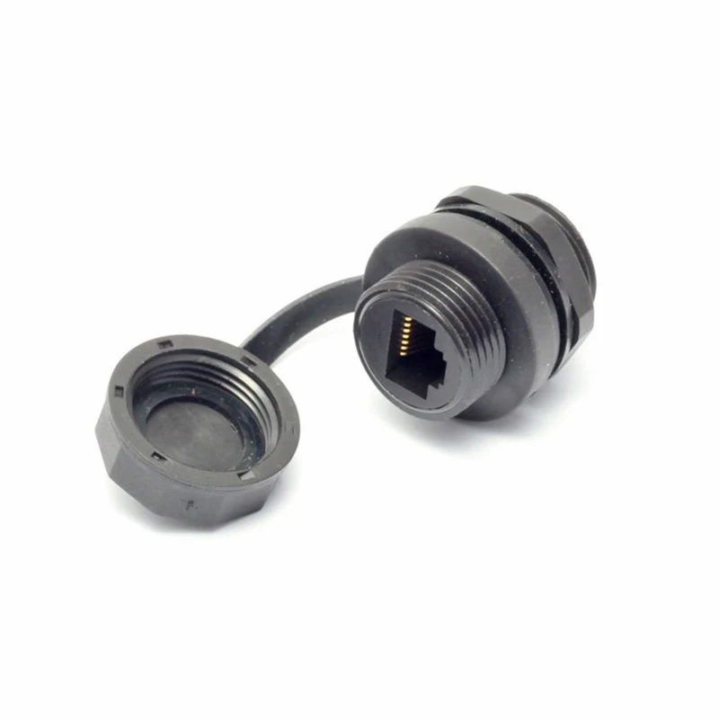 Conector de red IP67 impermeable CAT5e CAT6 Cable convertidor a través de Ethernet RJ45 enchufe hembra carcasa LAN extender Adapte - imagen 3