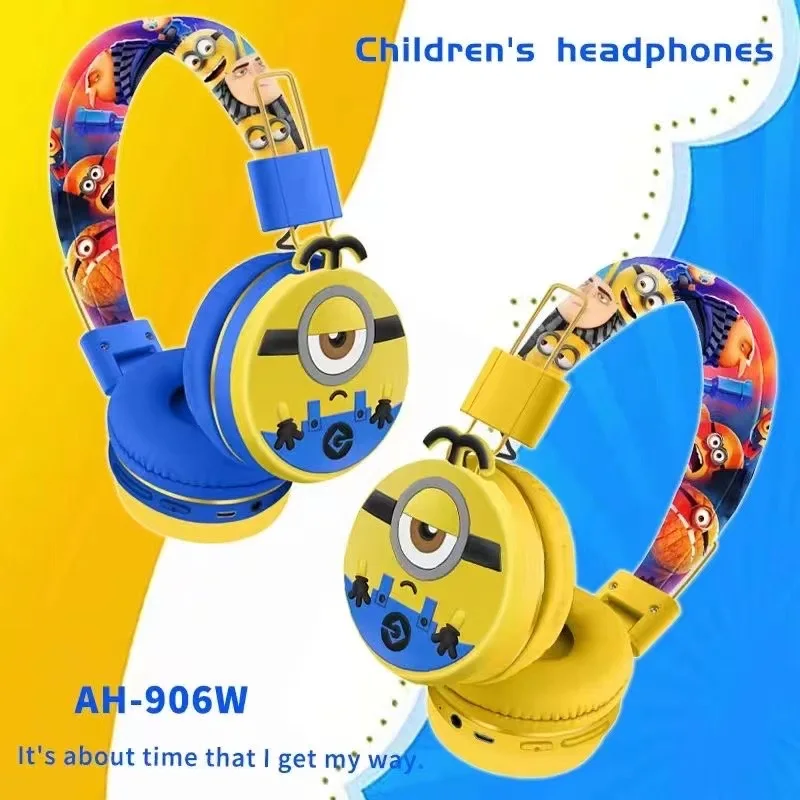Minions-auriculares inalámbricos con Bluetooth para niño y niña, audífonos estéreo para videojuegos, videojuegos, deportes, película, Despicable Me Senior, regalo - imagen 4