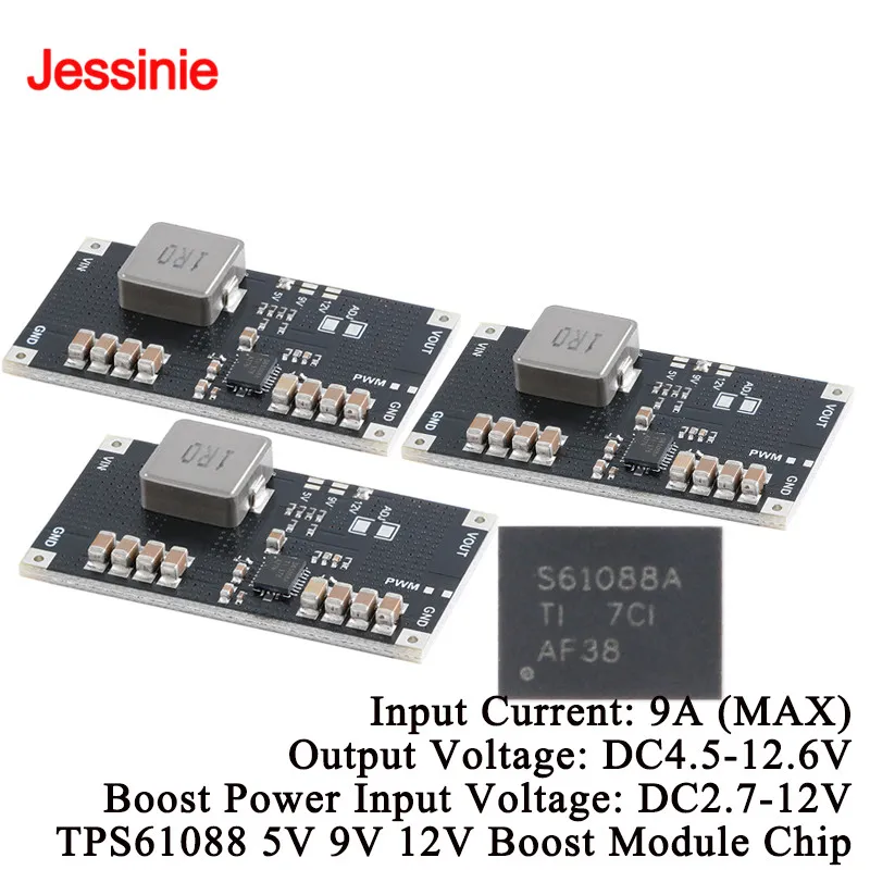 5 uds/1 unidad TPS61088 DC batería de litio de alta potencia placa de refuerzo módulo de fuente de alimentación 5V 9V 12V 10A 1MHz interruptor de frecuencia PCB